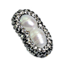 Lovely 2 perla perla forma perla pendiente accesorio joyas